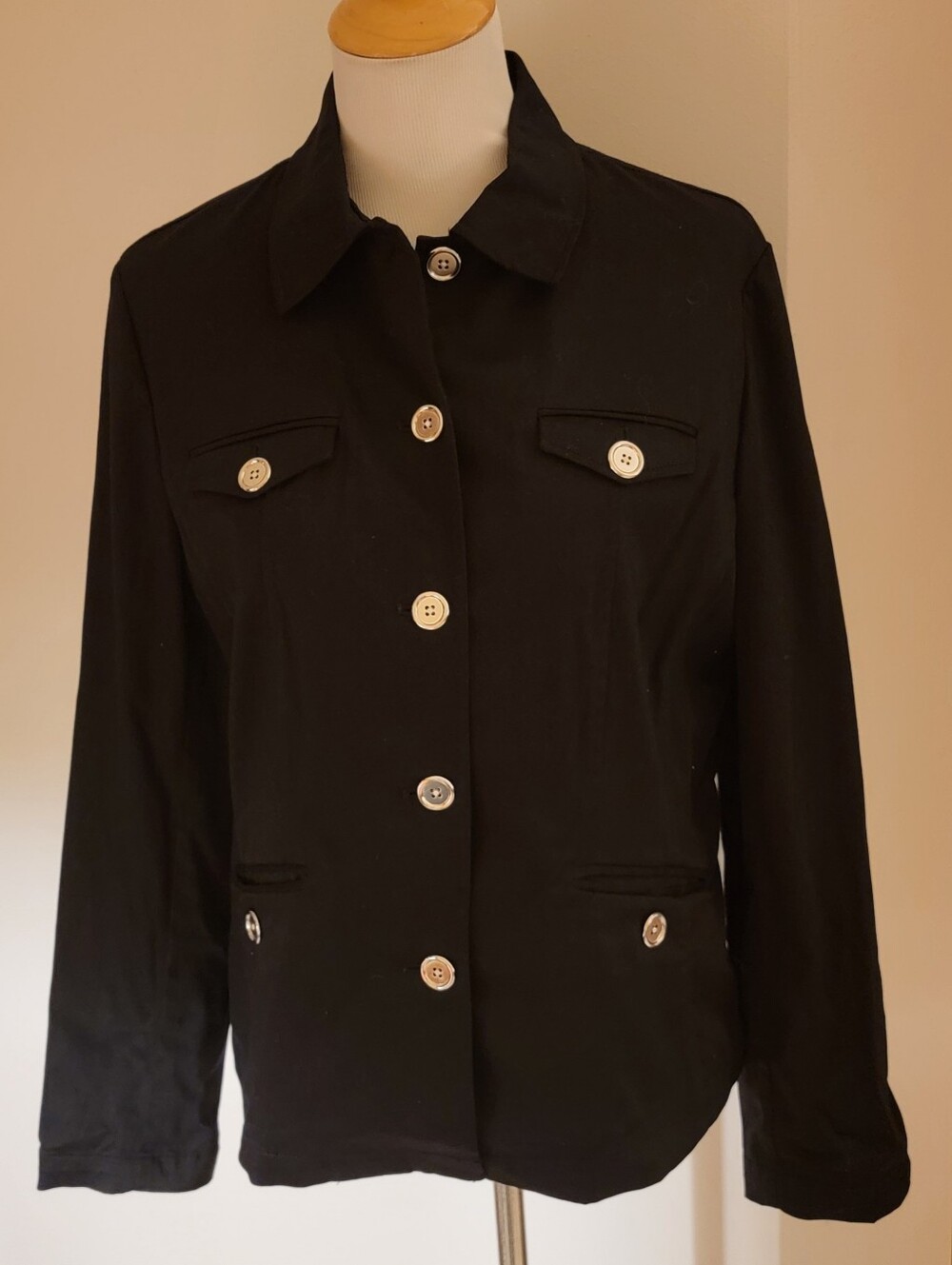 Jones Of New York Signature Women's Black Stretch Blazer - L